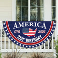 America 250th Birthday Semicircular Flag Banner 1776–2026 Patriotic Bunting