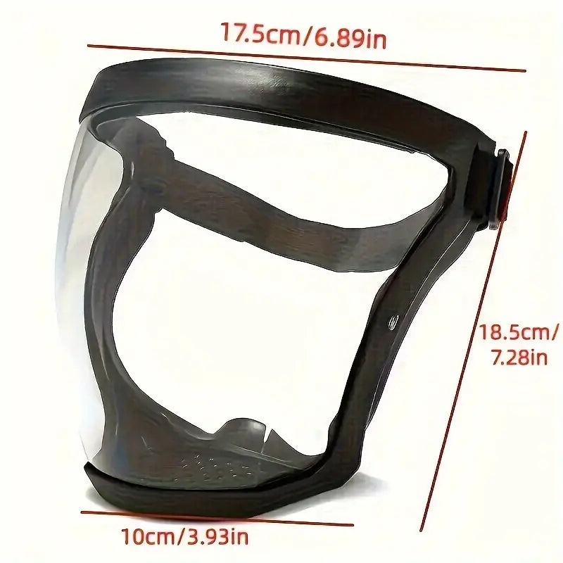 Heat Resistant Safety Shield - Transparent Full-Face Kitchen Mask