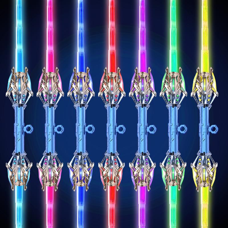 Children's Lightsaber Toy With Cool And Colorful Lights, Handsome Double-edged Lightsaber, And Telescopic Handle for Galaxy War Fighter Warriors, Holiday Gifts For Children