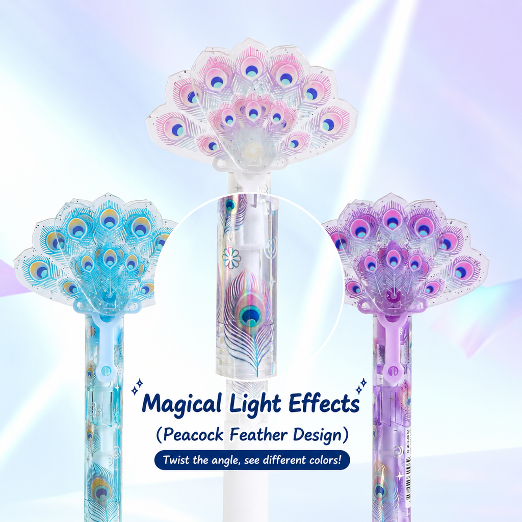 7-Style Interactive Pen Set, Cute Multi-Color Novelty Pens with Wings, Birds, Peacock, Magnetic & Transforming Designs for School, Office, Journaling & Gifts