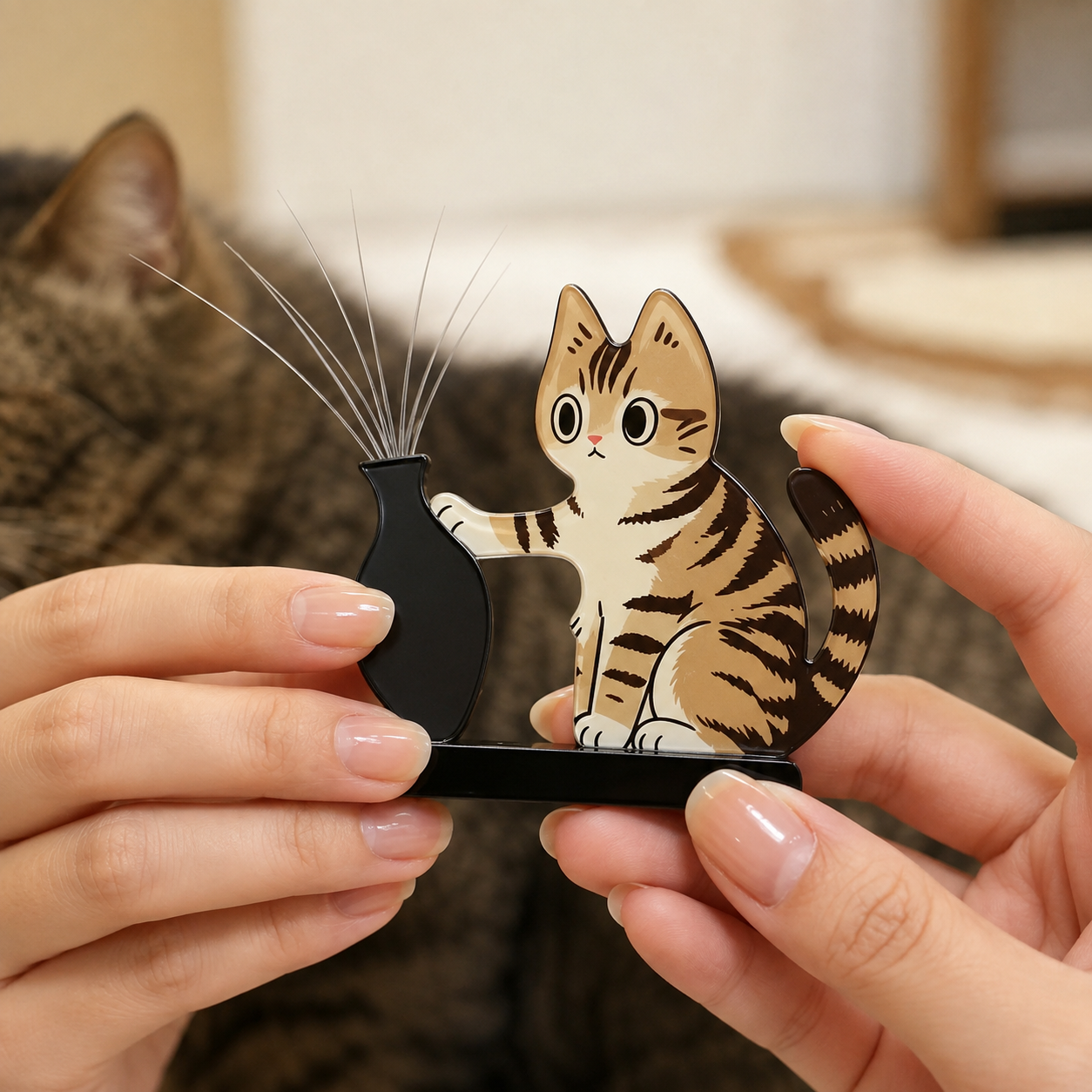 Cat Whiskers Memorial Magnet, Pet Memorial Keepsake for Cat Lovers