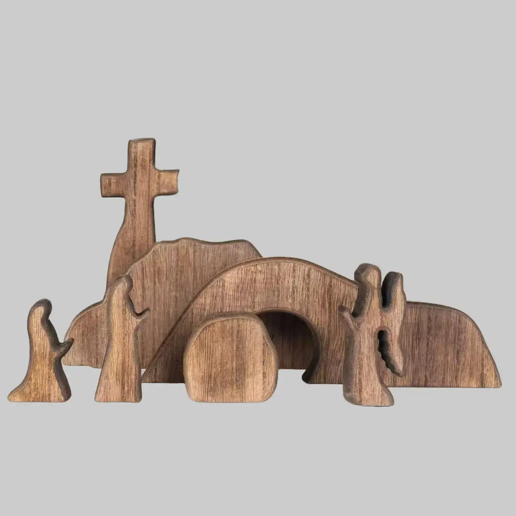 Easter Resurrection Scene Wooden Decor Set