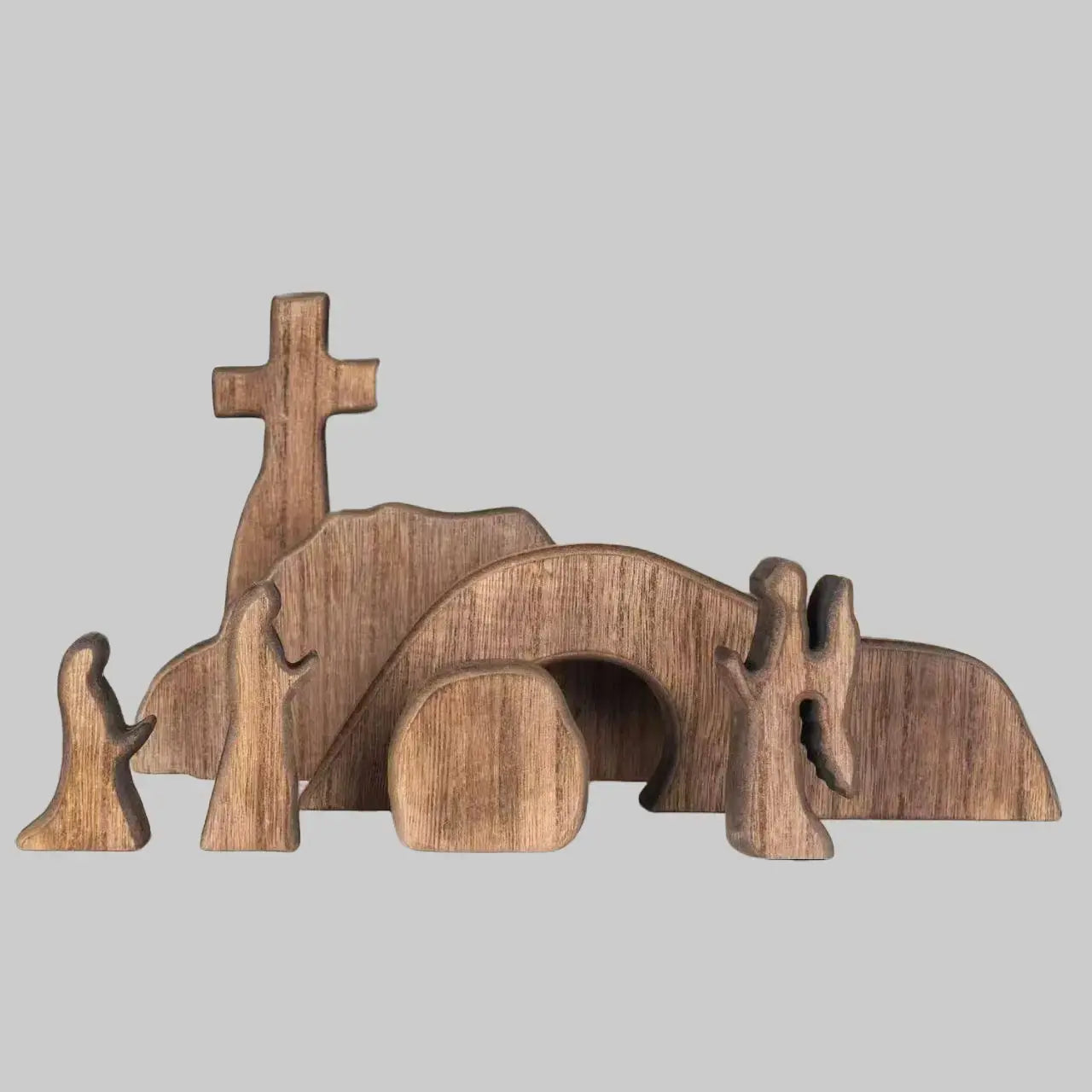Easter Resurrection Scene Wooden Decor Set