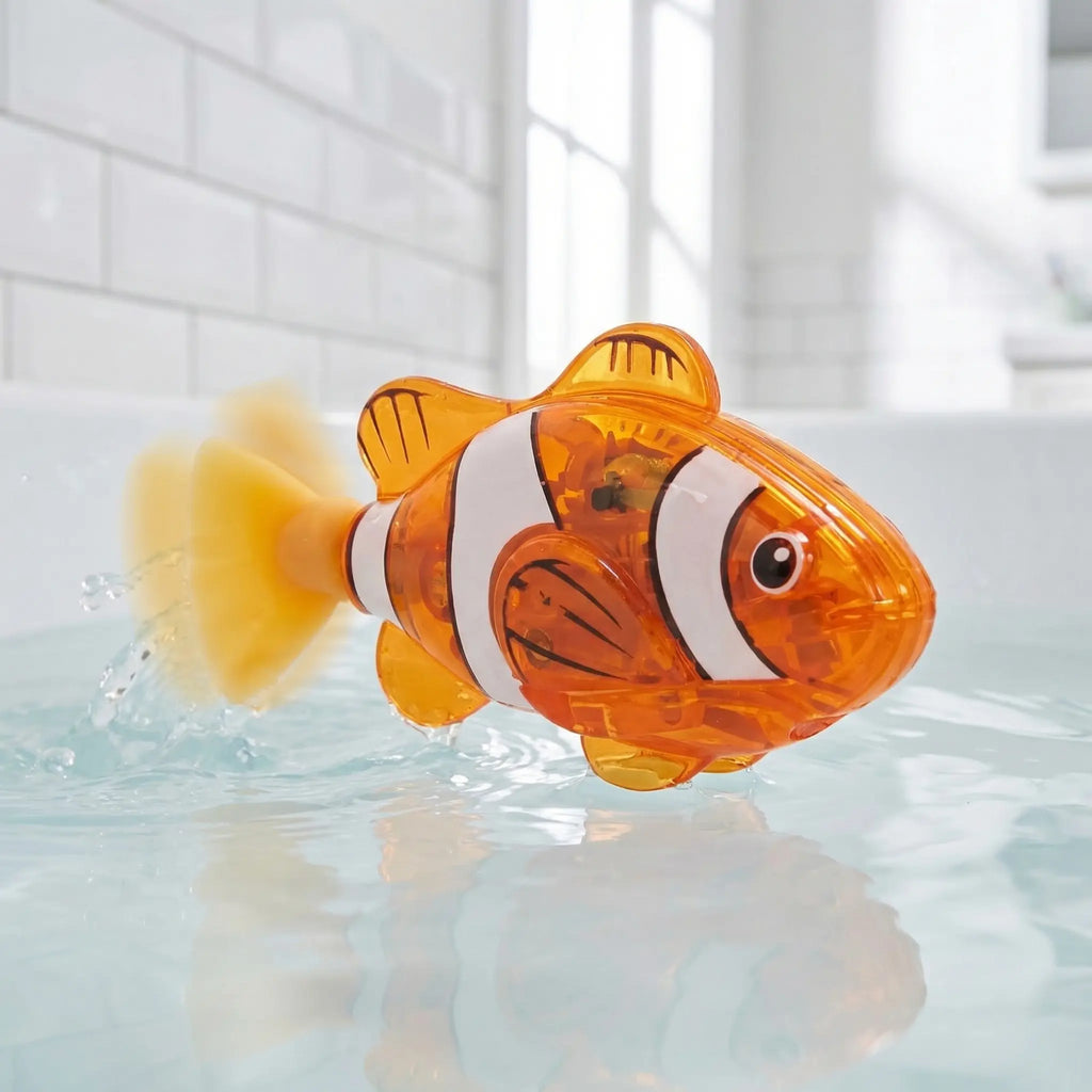 4-Pack LED Swimming Robot Fish Bath Toys for Toddlers