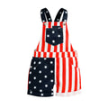 Baby 4th of July American Flag Denim Overall Shorts