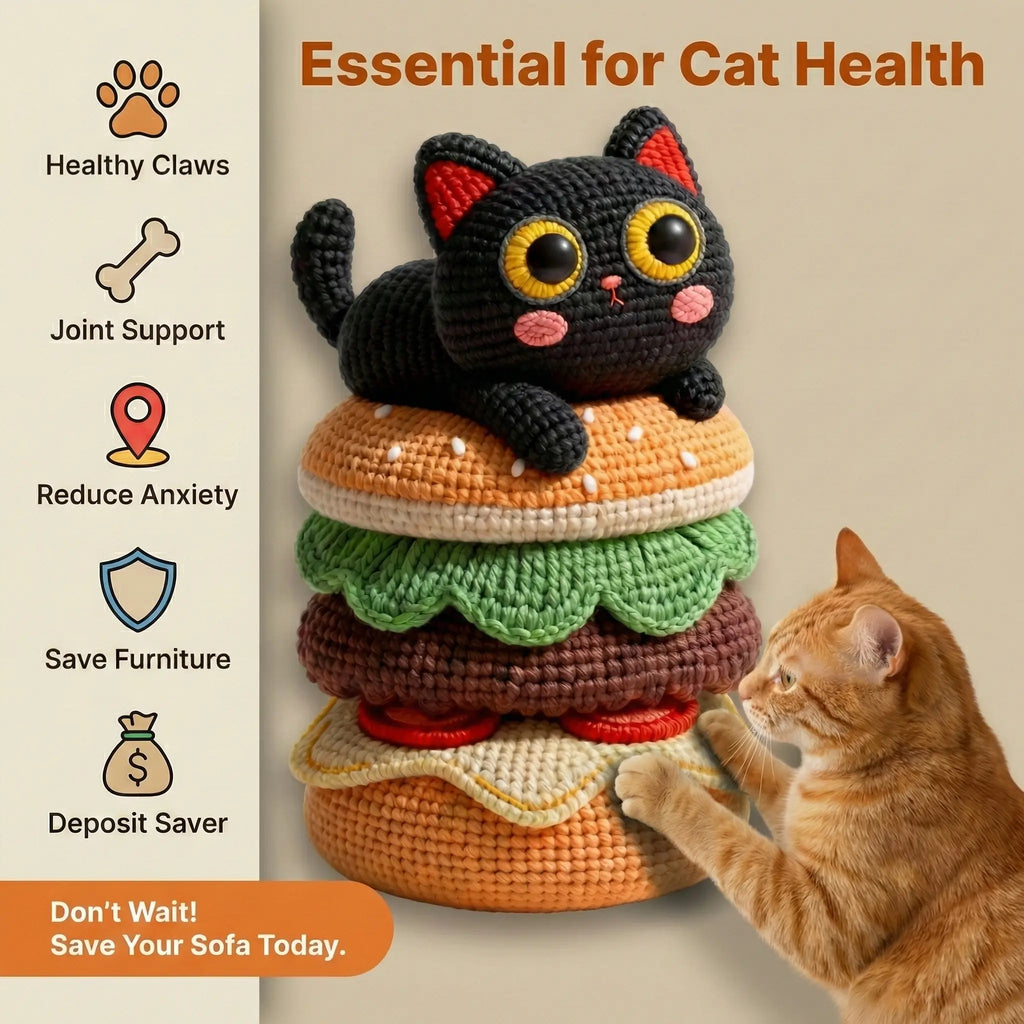 SmartWell Self-Adhesive Cat Scratcher Mat, 5D Woven Wall & Furniture Protector