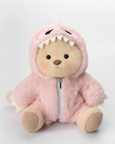 Furry Dino Bear | Handmade Jointed Teddy Bear Gift