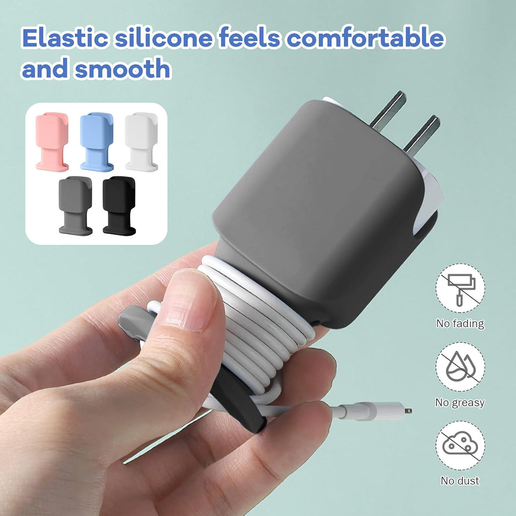 2 in 1 Silicone Charger Protector:2 Pack Charging Cable Protector,Phone Charger Cable Protector,8.5*4.5cm