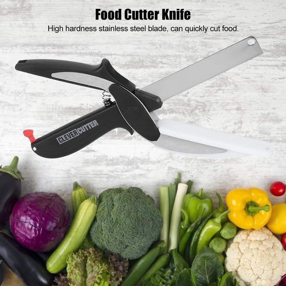 Food Cutter Multifunction 2 in 1 Stainless Steel Food Vegetable Cutter Knife Scissors Kitchen Tools Vegetable Cutter Potato