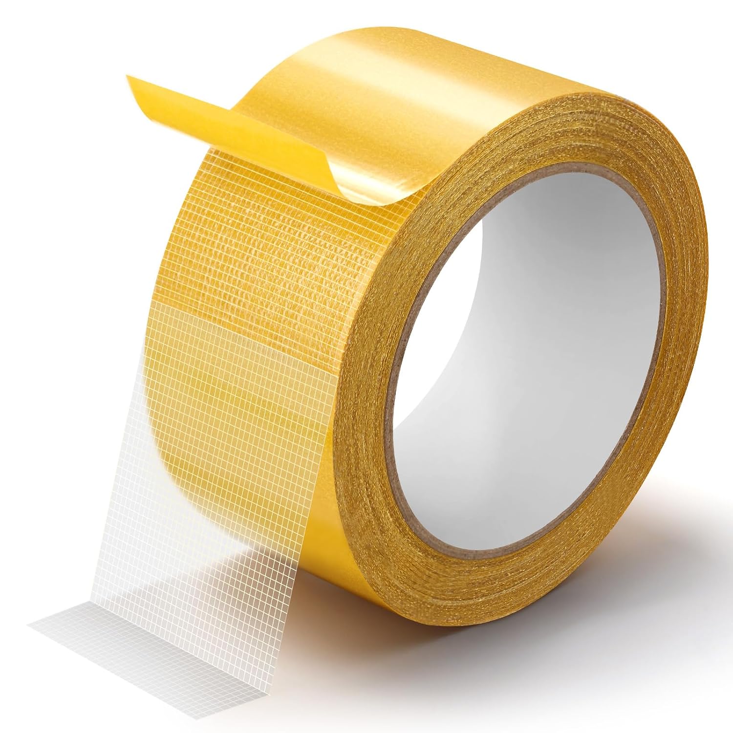 Double Sided Fabric Tape Heavy Duty Mounting Tape, Multifunctional High Stickness Strong Tape, Clear Gauze Fiberglass Tape for Clothes Pictures Posters Frames Carpet Art