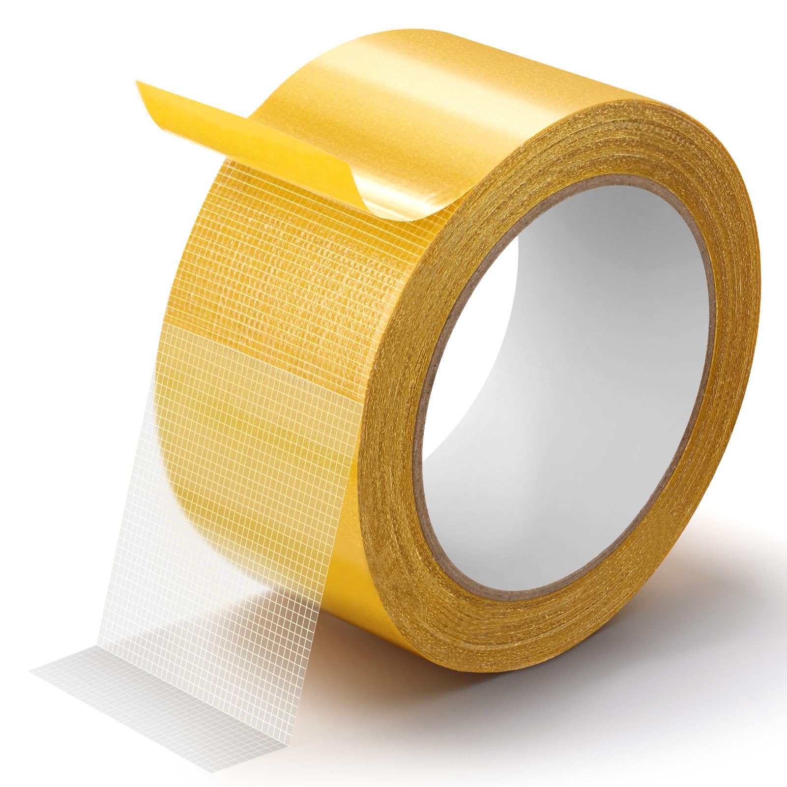 Double Sided Fabric Tape Heavy Duty Mounting Tape, Multifunctional High Stickness Strong Tape, Clear Gauze Fiberglass Tape for Clothes Pictures Posters Frames Carpet Art