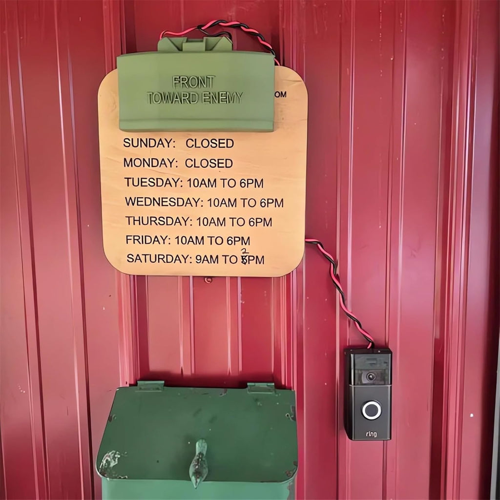 Doorbell Sign for Joke Gag Pranks Gift Front Toward Enemy Fake Mine Wire Prop Replicant Do Not Knock Disturb Ringer Doorbell Door Bell Button Cover No Soliciting Sign Decorations (1 Set)
