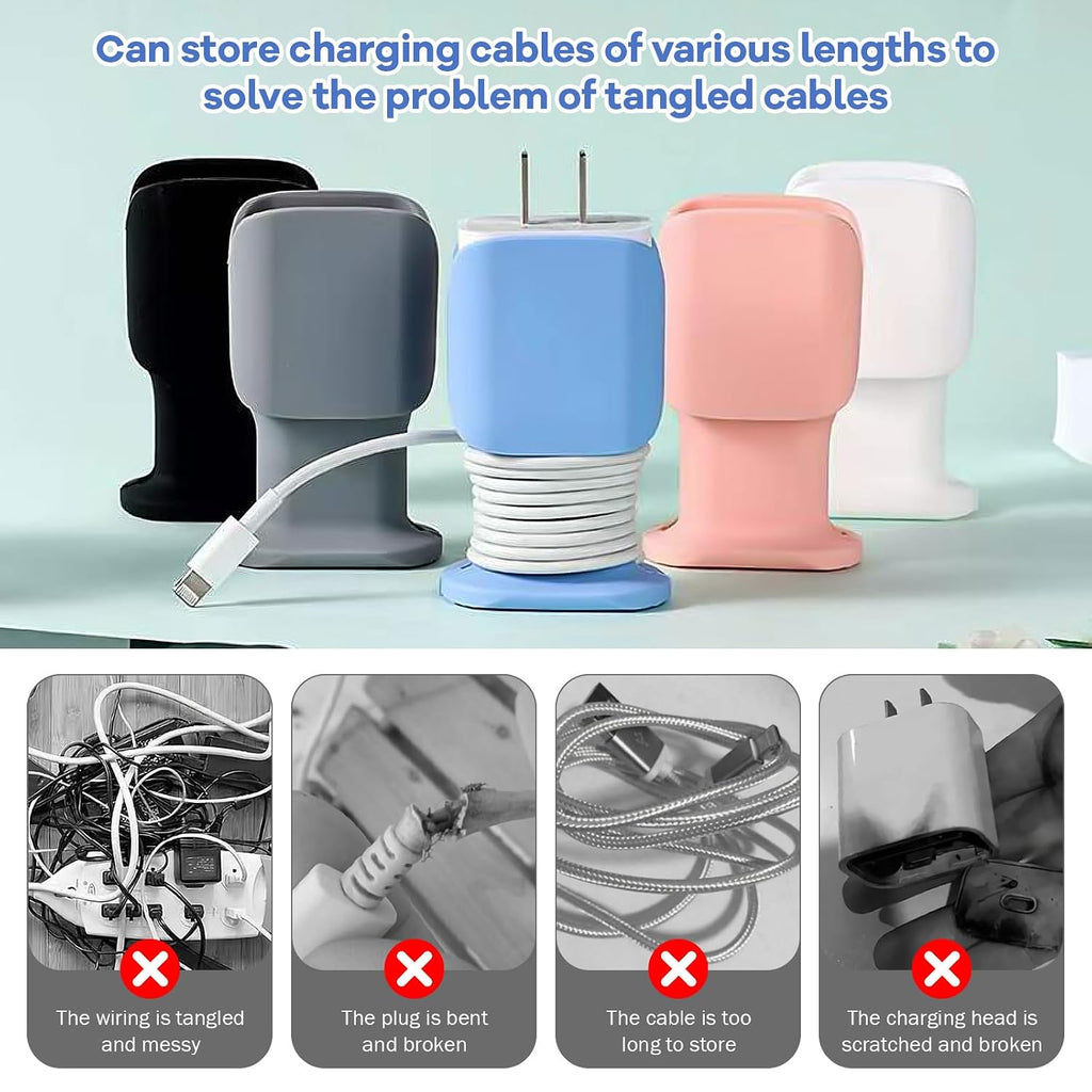 2 in 1 Silicone Charger Protector:2 Pack Charging Cable Protector,Phone Charger Cable Protector,8.5*4.5cm