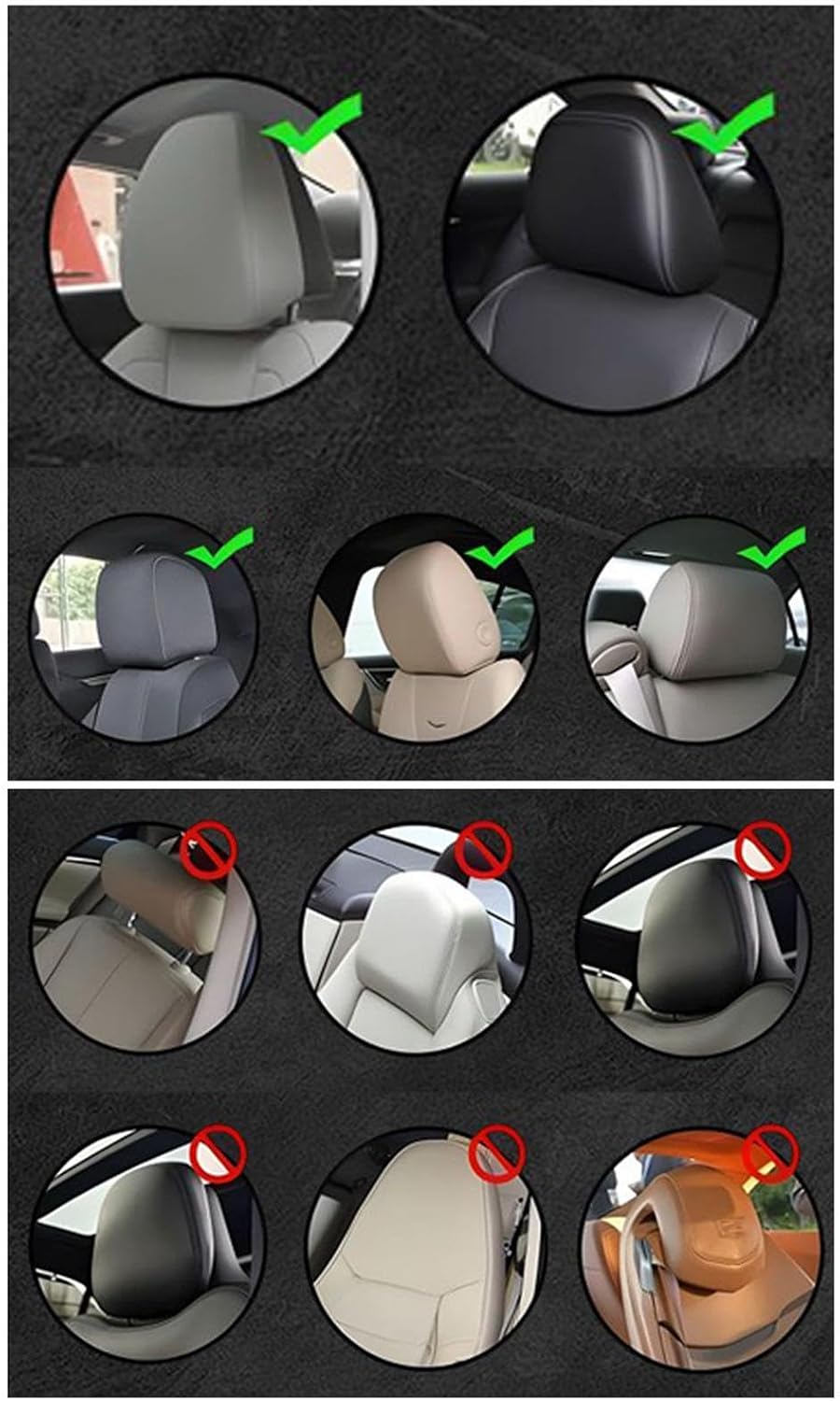 Car Headrest Covers | 2 Piece Ghost Face Car Headrest Covers | Scary Face and Funny Dark Theme Car Headrest Covers | Elastic Protector