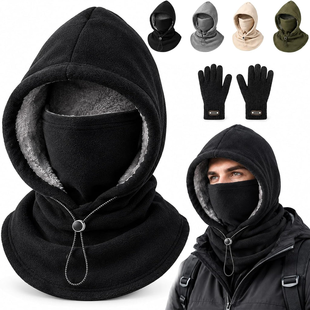 3-in-1 Thermal Balaclava Hood – Adjustable Winter Face Cover, Neck Warmer & Cold-Weather Hood for Men and Women
