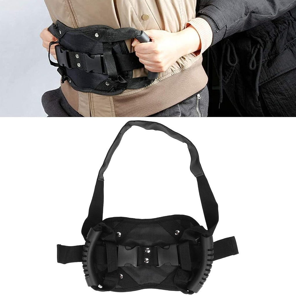 Adjustable Motorcycle Passenger Grip Belt with Dual Handles, Oxford Cloth & Breathable Mesh Support Strap for Scooter, Bike & Rear Rider Use