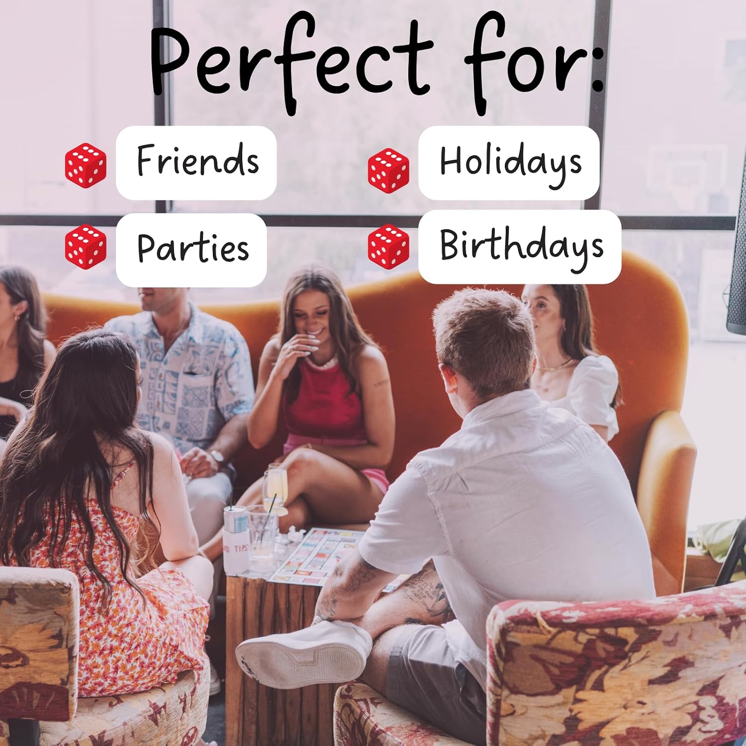 Hilarious Adult Party Board Game for Game Nights, Parties and Celebrations, Fun Challenges, Dares & Mini Competitions, 2–8 Players