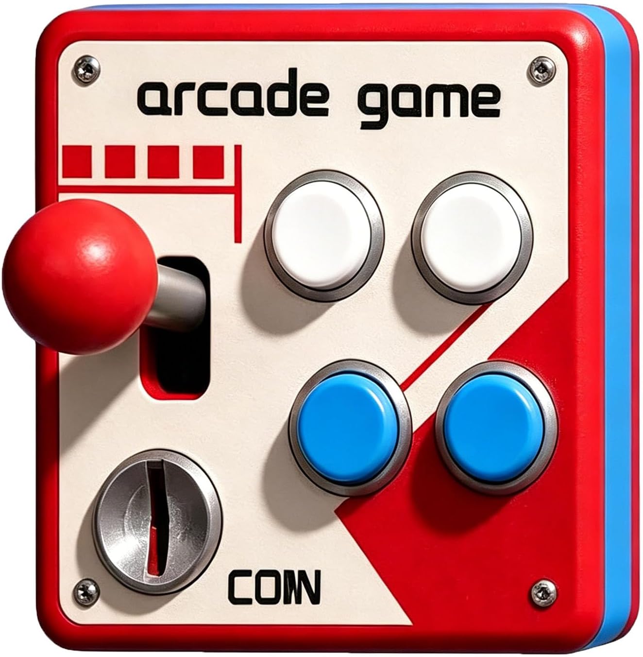 Retro Arcade Switch Panel, Vintage Arcade Wall Decor with Clicky Joystick and Colorful Buttons, Classic Joystick Button Wall Plate,Interactive Game Room Wall Art, Gamer Gift for Men (1Pcs)
