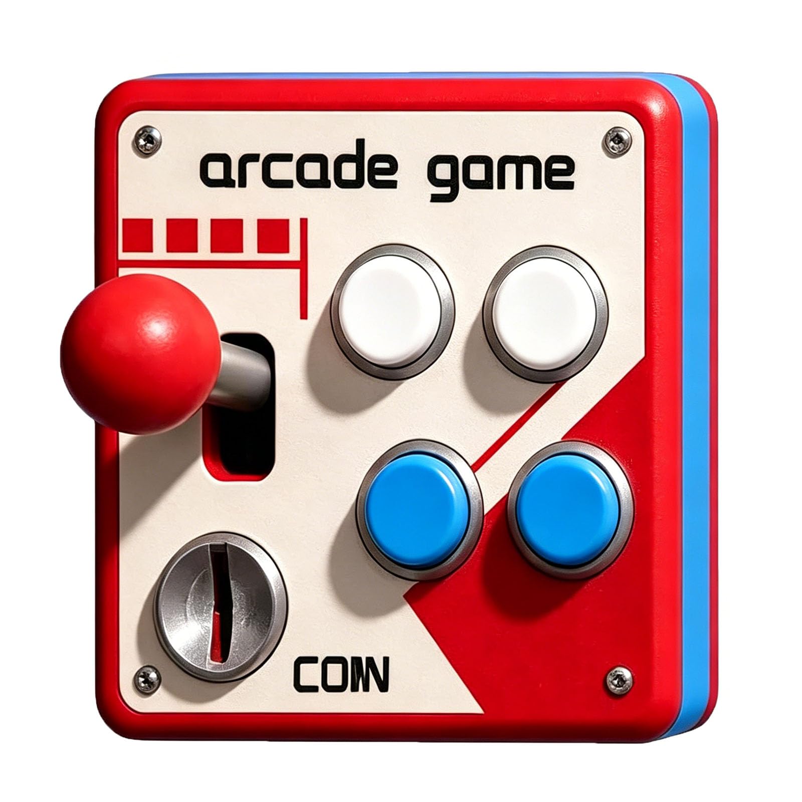 Retro Arcade Switch Panel, Vintage Arcade Wall Decor with Clicky Joystick and Colorful Buttons, Classic Joystick Button Wall Plate,Interactive Game Room Wall Art, Gamer Gift for Men (1Pcs)