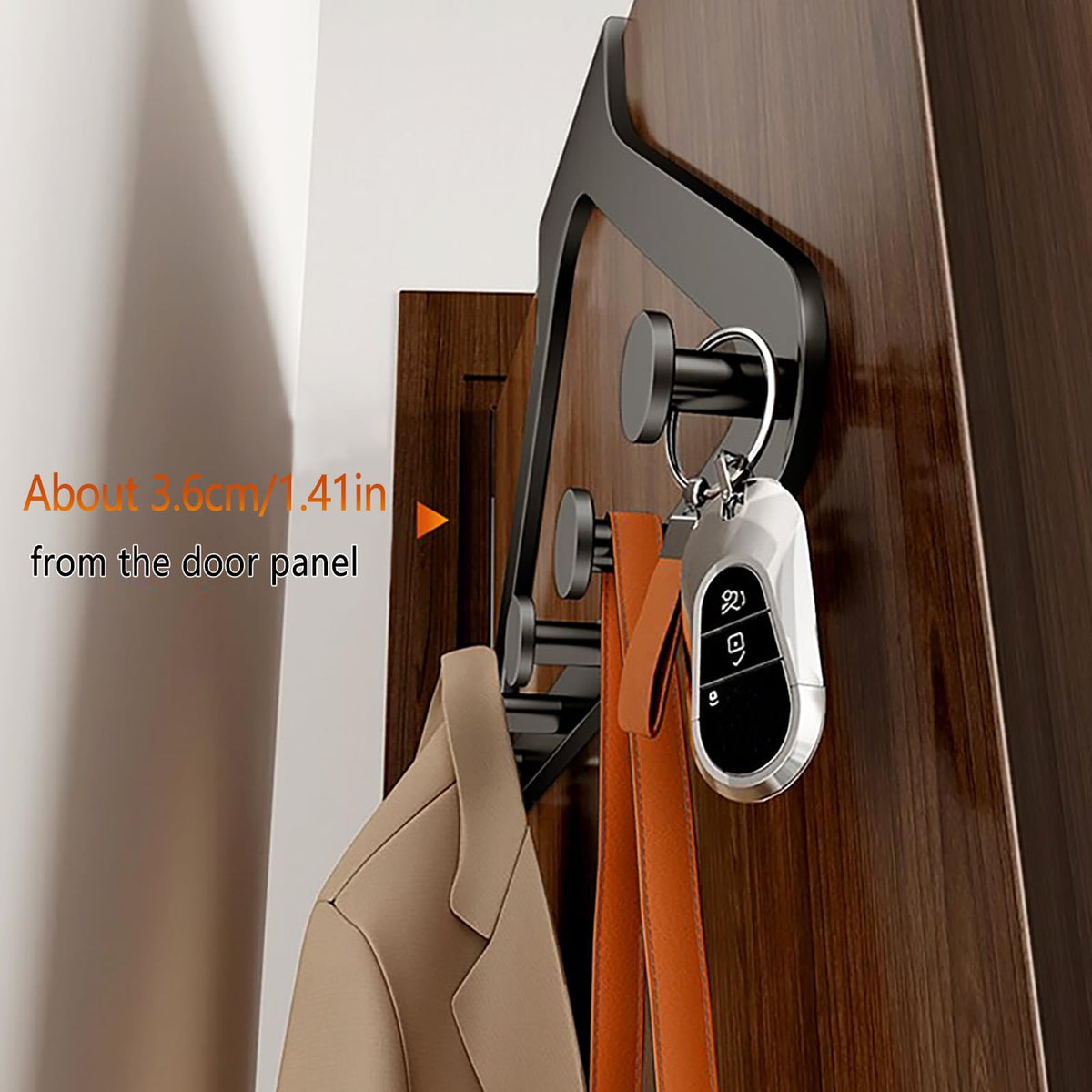 6-Hook Over-the-Door Hanger – Space-Saving Triangle Door Organizer