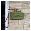 Doorbell Sign for Joke Gag Pranks Gift Front Toward Enemy Fake Mine Wire Prop Replicant Do Not Knock Disturb Ringer Doorbell Door Bell Button Cover No Soliciting Sign Decorations (1 Set)