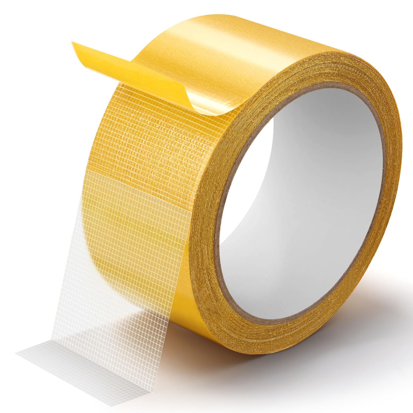 Double Sided Fabric Tape Heavy Duty Mounting Tape, Multifunctional High Stickness Strong Tape, Clear Gauze Fiberglass Tape for Clothes Pictures Posters Frames Carpet Art