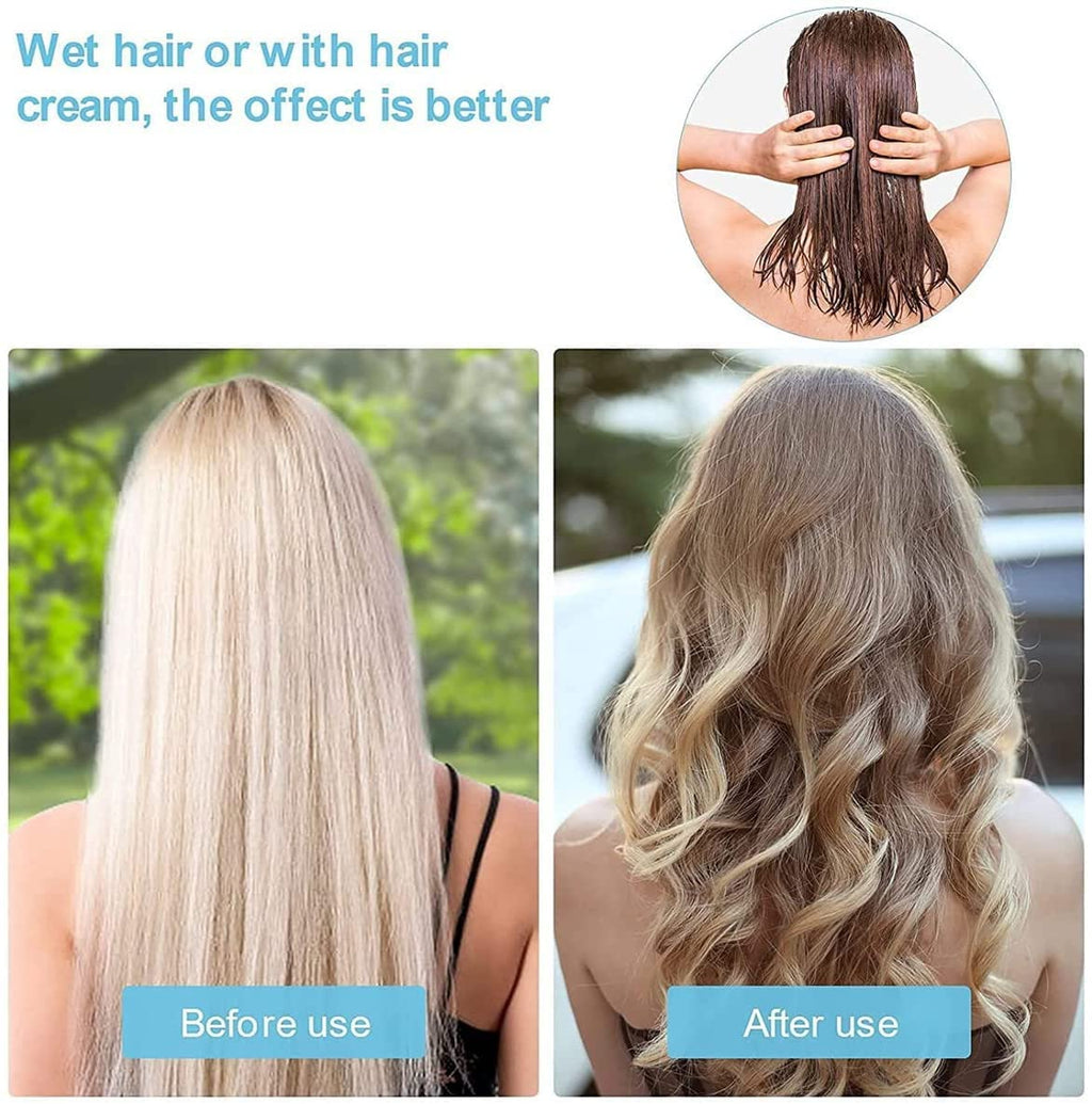 Overnight Heatless Curling Headband, 8-Rod No-Heat Hair Curler for Soft Natural Curls