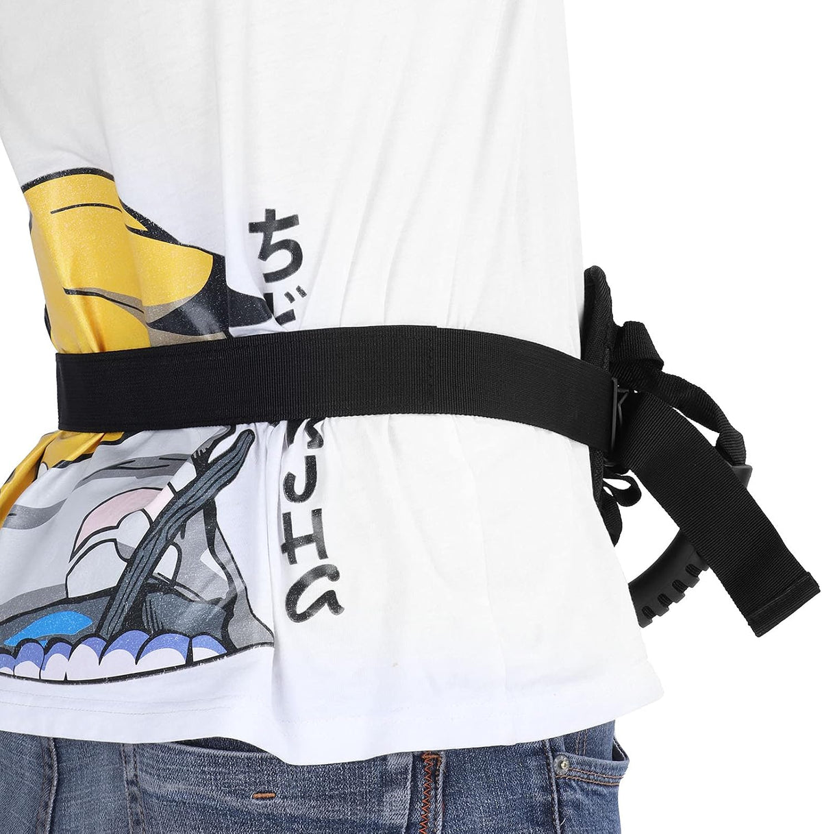 Adjustable Motorcycle Passenger Grip Belt with Dual Handles, Oxford Cloth & Breathable Mesh Support Strap for Scooter, Bike & Rear Rider Use
