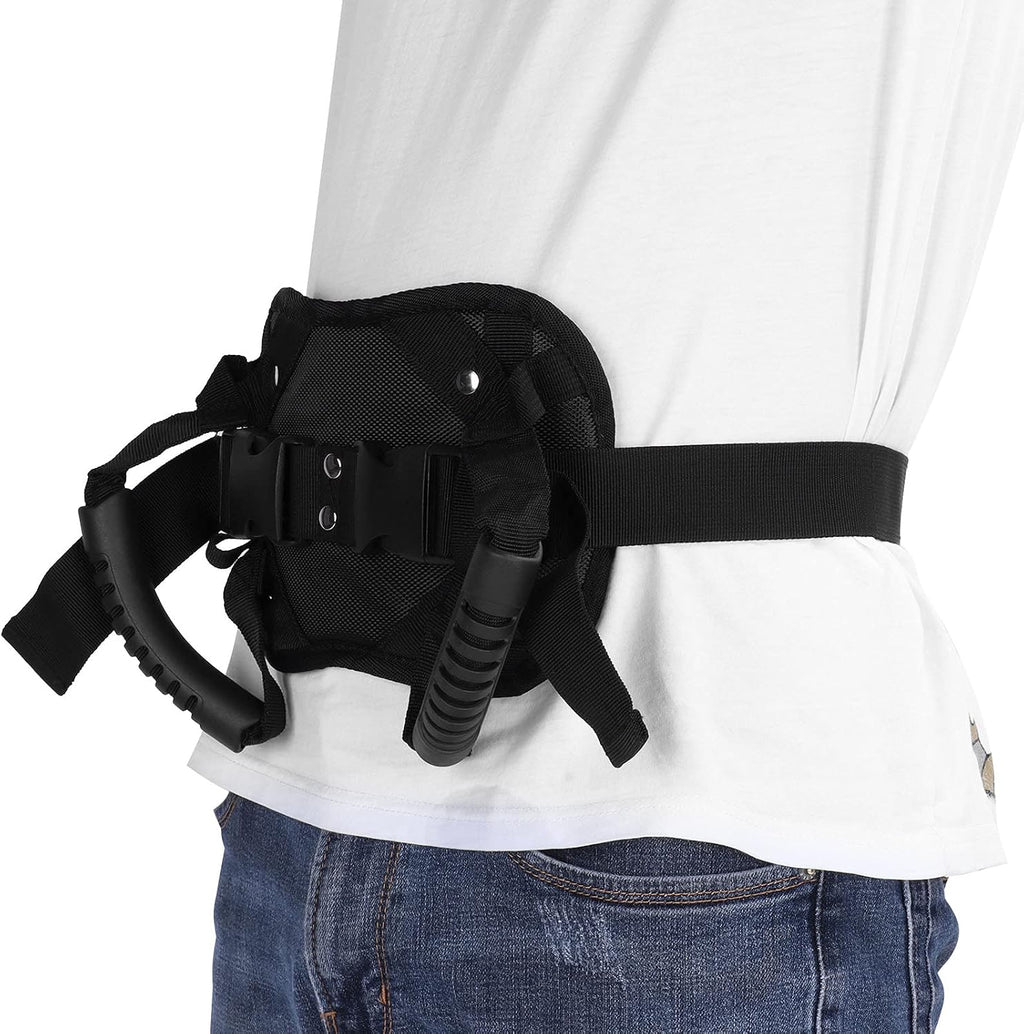 Adjustable Motorcycle Passenger Grip Belt with Dual Handles, Oxford Cloth & Breathable Mesh Support Strap for Scooter, Bike & Rear Rider Use