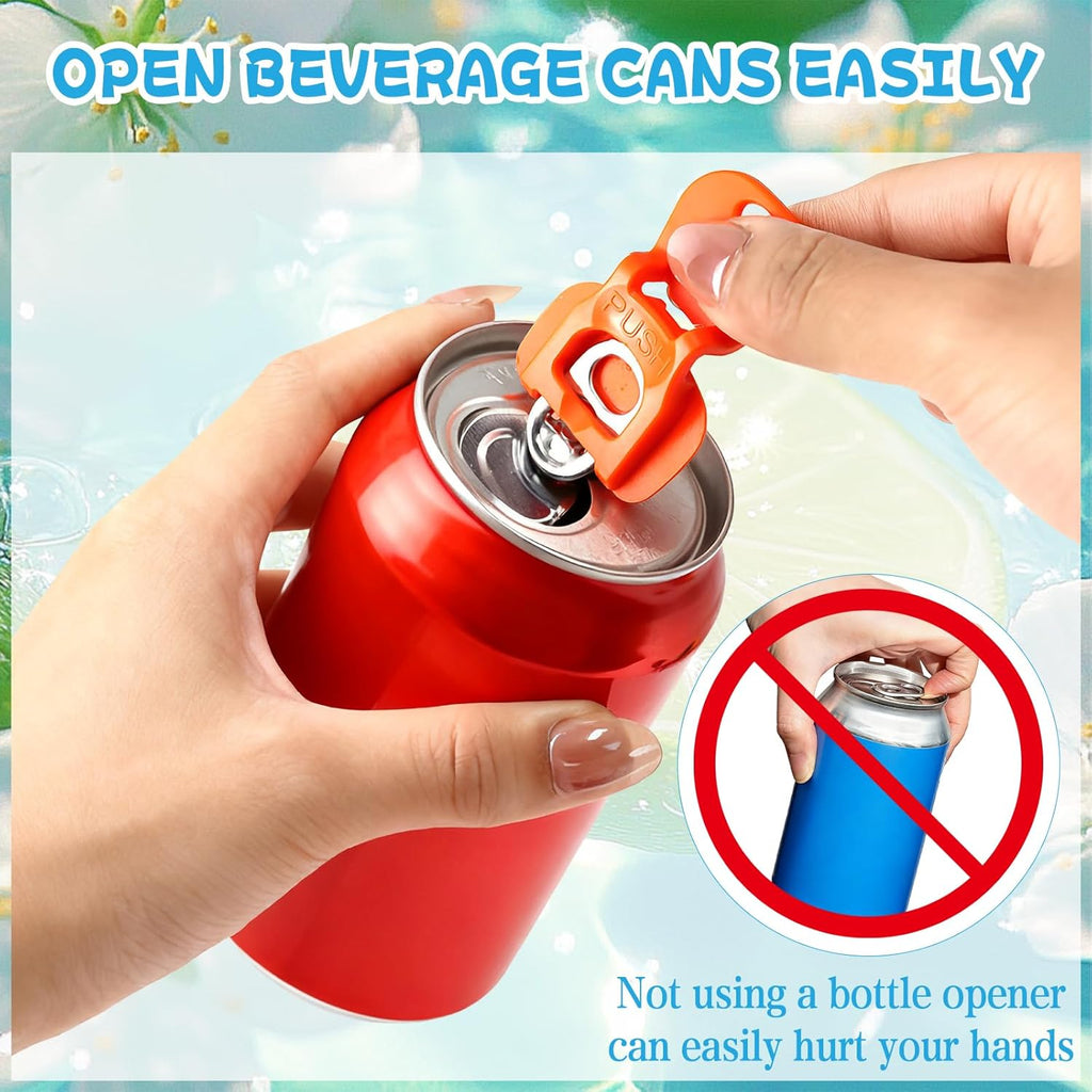 Pack of 6 Beverage Can Openers, Can Stoppers, PQKL-party Drink Cans Closure, Manual Easy Opener, Can Opener for Cola Beer Drinks