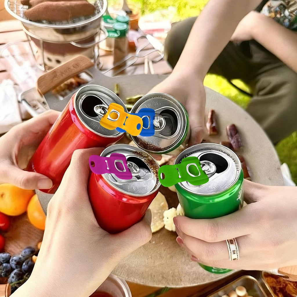 Pack of 6 Beverage Can Openers, Can Stoppers, PQKL-party Drink Cans Closure, Manual Easy Opener, Can Opener for Cola Beer Drinks