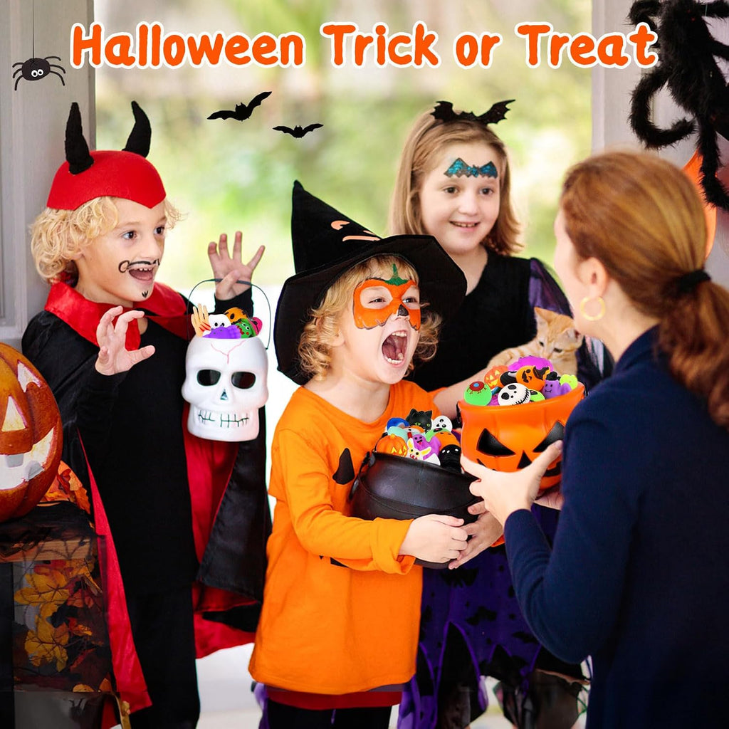 30PCS Halloween Mochi Squishy Toys, Mini Party Favors for Kids, Non-Candy Trick-or-Treat Goodie Bag Fillers