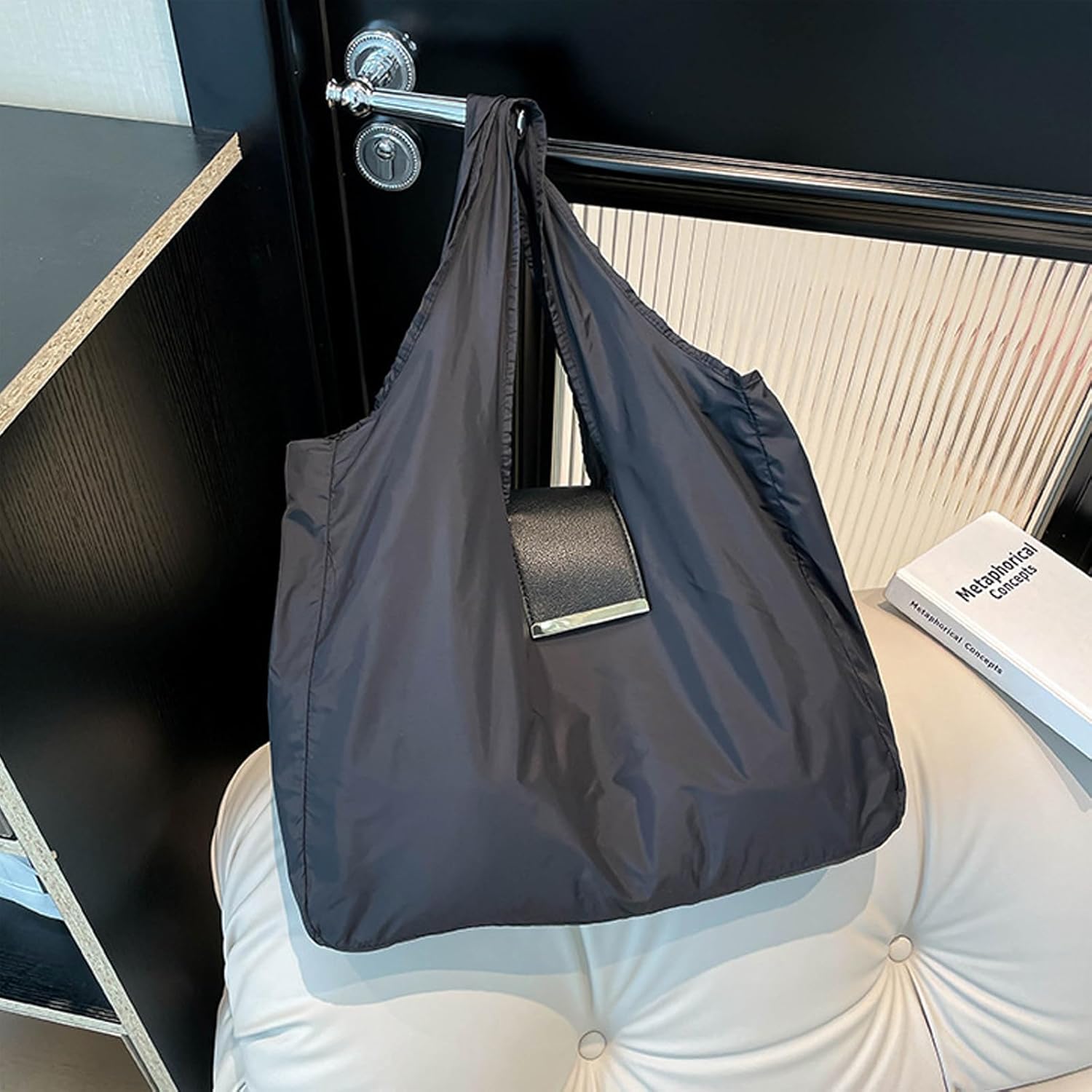 Keychain Tote Bag,Large Capacity Lightweight Foldable Waterproof Key Chain Shopping Bag with Key Ring,Mini Bag for Daily Use