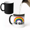 I'm Gay Mug, Funny Color Changing Coffee Mug, White Elephant Gag Gifts
