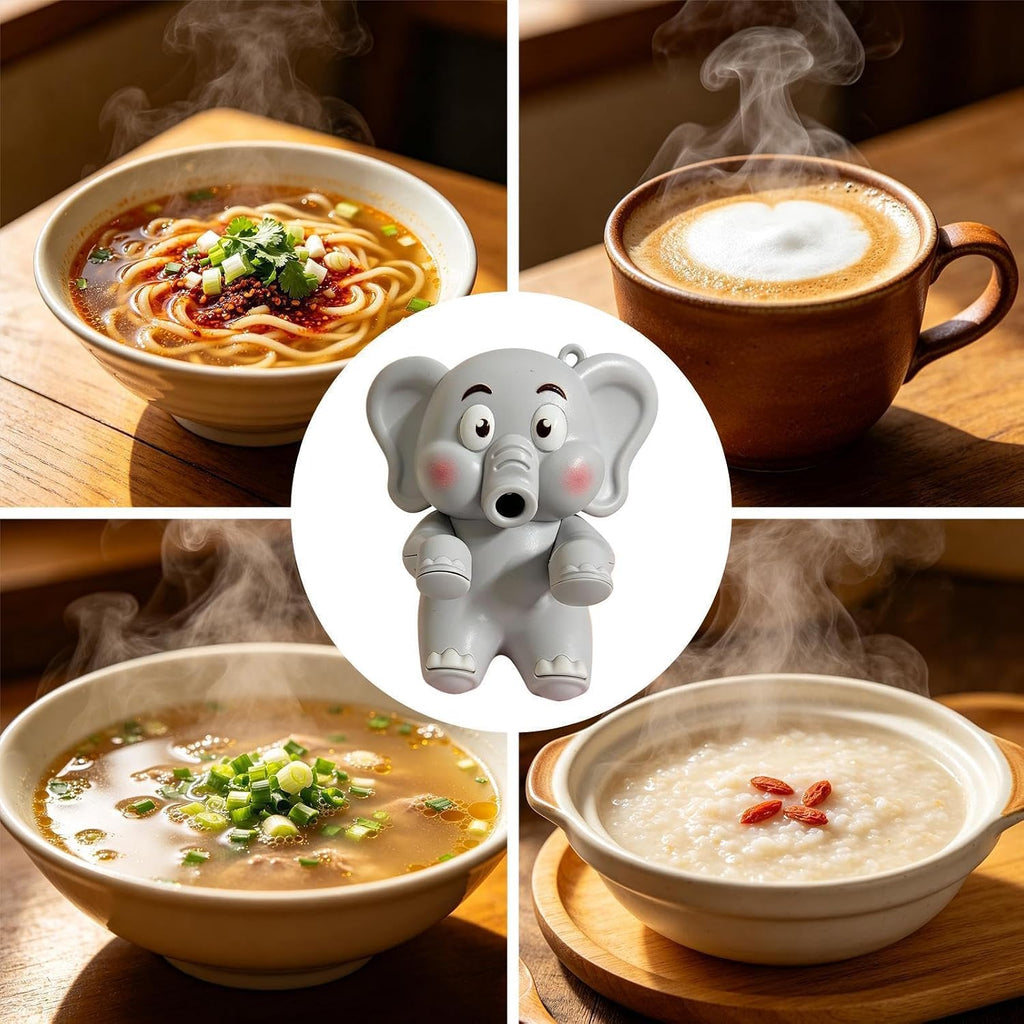 Mini Food Cooling Fan, Cute Animal Clip-On Drink Cooler for Coffee & Tea, Portable Hot Food Cooling Gadget for Home, Office and Desk