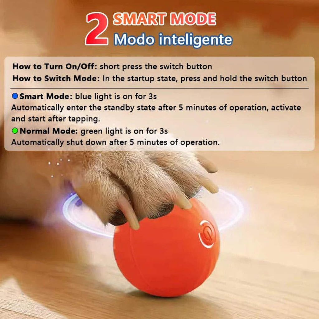 Pet Gravity Interactive Dog Toy Dog Ball, Durable Motion Activated Automatic Rolling Ball Toys Bouncing Ball for/Small/Medium Dogs,USB Rechargeable
