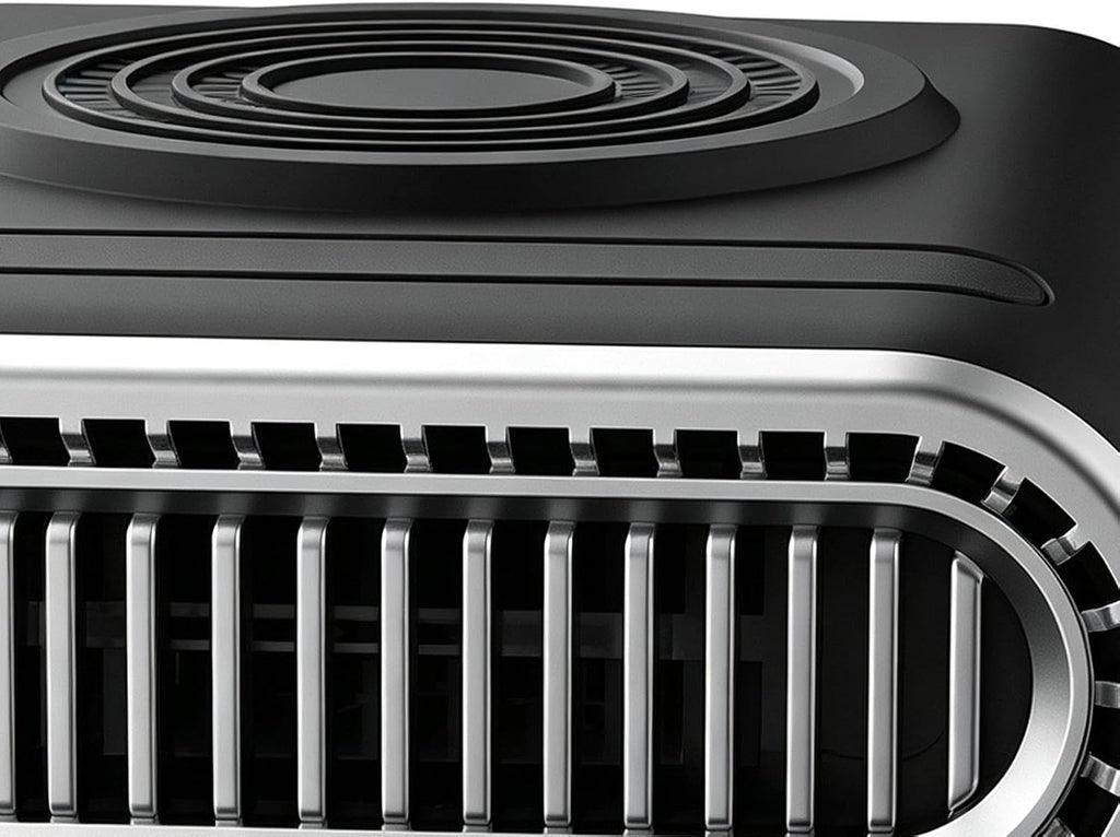 12V Portable Car Heater & Defogger Fan – 120W with Stand & Suction Cup