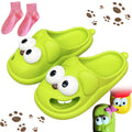 Kissing Slippers for Couples – Funny 3D Big Eye Dog Tongue Kiss Slides, Cute Cartoon House Shoes, Indoor Slippers for Women Men Non-Slip