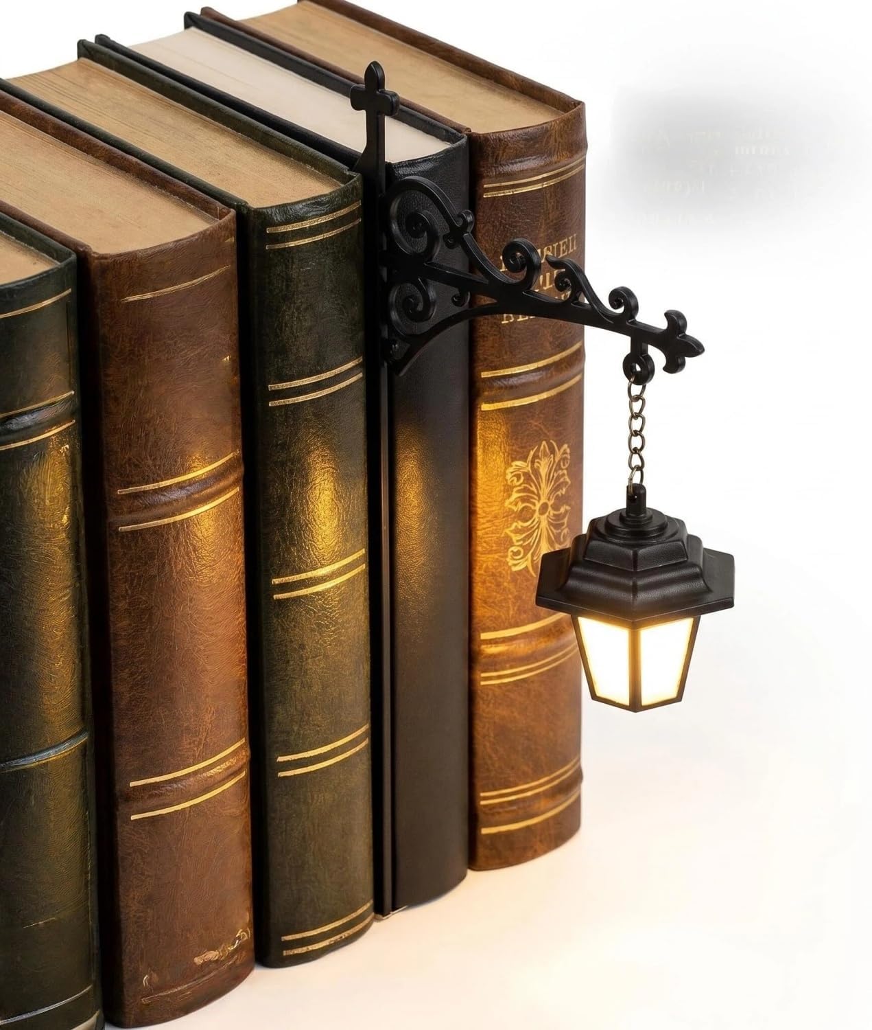 Library Lantern - Mini Bookshelf Lamp, 2026 New Library Lights for Bookcase, Warm and White Nightlight Book Shelf Light, Vintage Wooden Table Desk Luminaires Gift for Book Lovers Home Decor