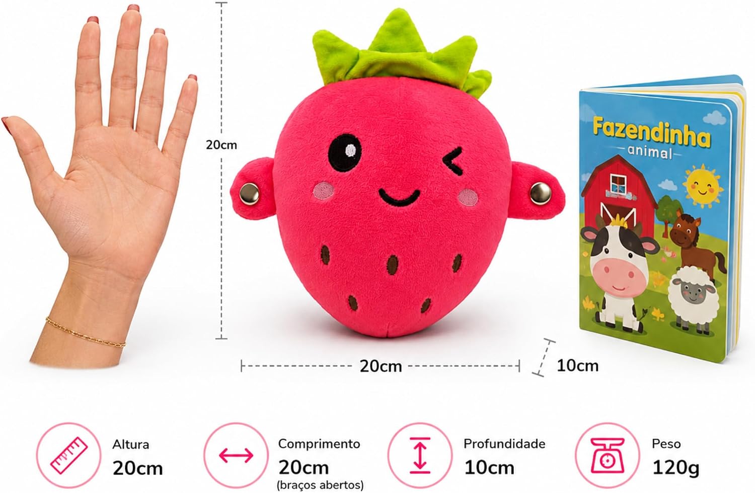 Interactive Sensory Musical Plush Toy for Kids – Banana/Strawberry/Carrot Style with Touch Sensors, Human Contact Sensor, and Sound