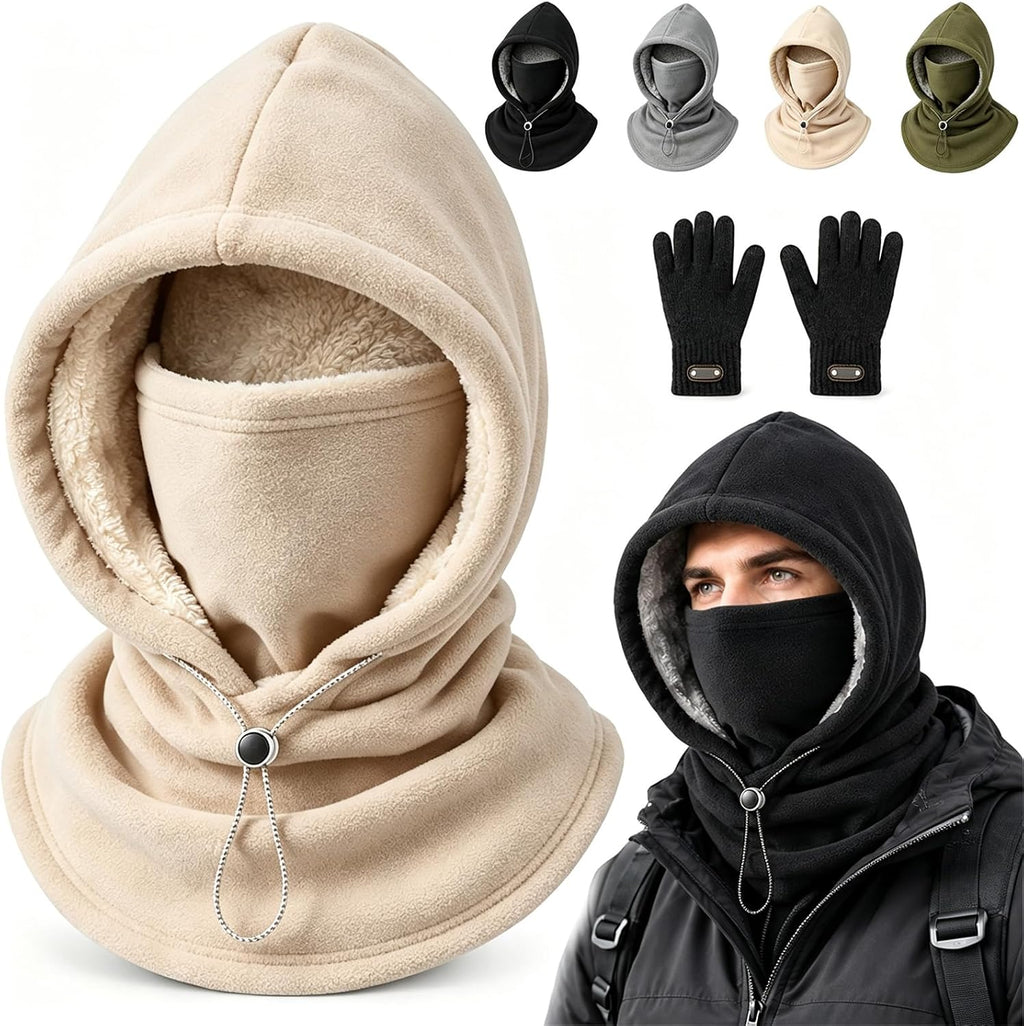 3-in-1 Thermal Balaclava Hood – Adjustable Winter Face Cover, Neck Warmer & Cold-Weather Hood for Men and Women