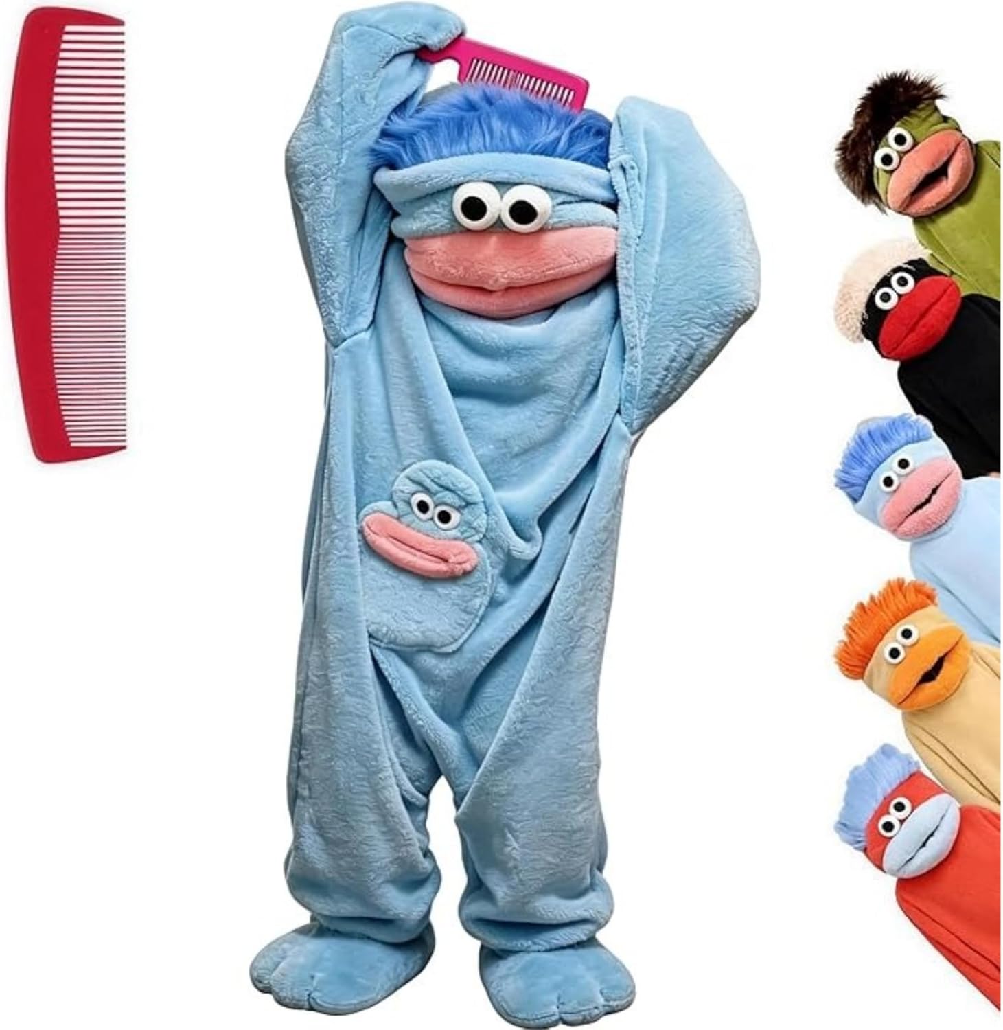Adults Big Mouth Monster Onesie Pajamas Couples Matching Outfits | Goofy Monster One Piece Pajamas Couple Ugly Frog Onesie Outfits Clothing for Women Funny Cosplay Party Pjs