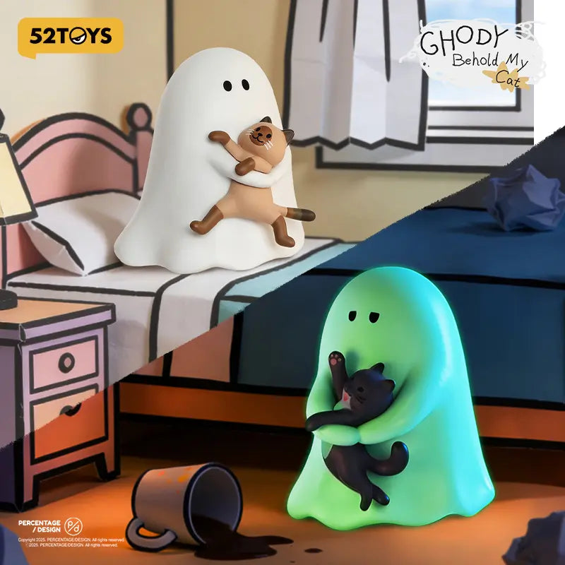 52TOYS Ghody - Behold My Cat Kawaii Creative Gift Room Decor Desktop Decoration Gift for  Birthday Party Ceramic Figurine Animal Design backtoschool