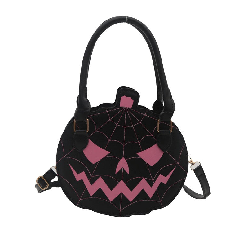 Halloween Pumpkin Shaped Handbag, PU Leather Shoulder & Crossbody Bag with Adjustable Strap, Cute Autumn Purse for Women