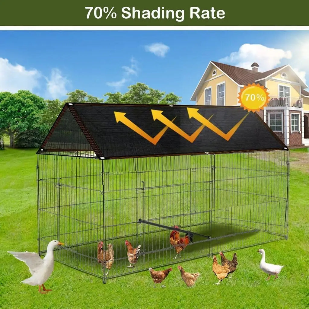 10x13 FT Sunshade Netting (70-90% Resistant) - Breathable PE Mesh with Grommets