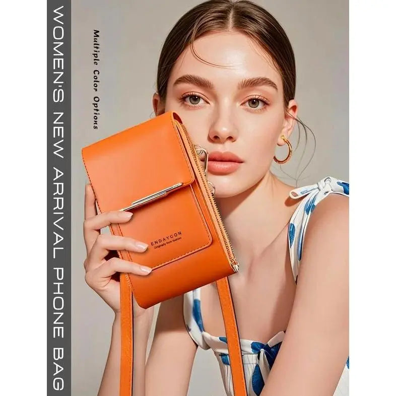 2026 Trendy Minimalist Elegant Women's Touchscreen Crossbody Phone Wallet