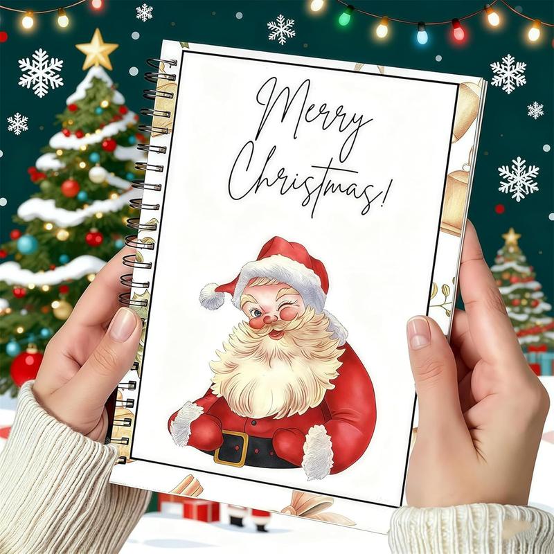 Colorful Spiral Bound Christmas Card Booklet - Surprises on Every Page, DIY Personalized Gift for Family, Collectible Xmas Greeting Card Book