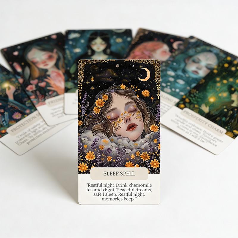 Prophecy Witch Oracle Deck (38 Cards) - Easier Than Tarot for Beginners - Daily Intuition & Guidance Cards - Colorful Art Divination Tool for Self-Care