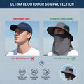 Detachable Sun Hat with Face & Neck Protection