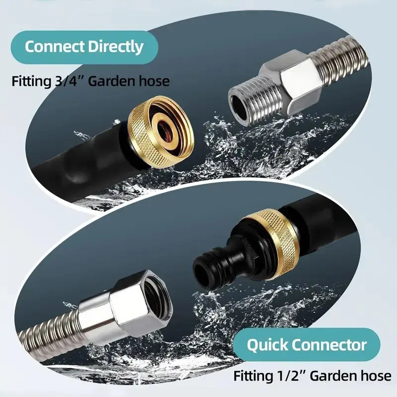 Hydro Jet Power Washer Wand | High Pressure Hose Nozzle with 2 Tips